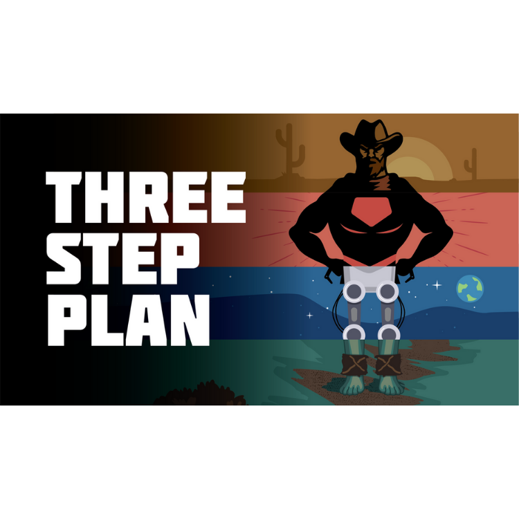 three step plan, square