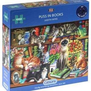 Puzzle – 1000 Puss in Books