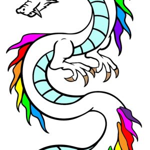 Pride Dragon Pin- Rainbow
